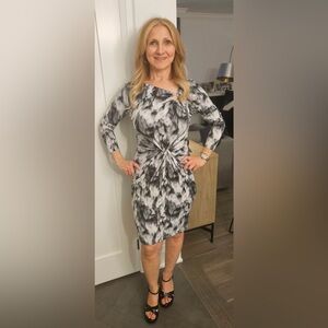 Michael Kors Elegant Black and White Women's Dress